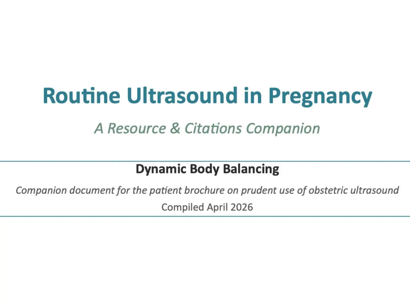 Resources & Citation Guide for Prenatal Ultrasound Exposure Flyer